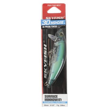 Воблер SKYFISH "3D INAHORE" SURFACE MINNOW(F) 90 мм, 11 гр, цвет: 12#